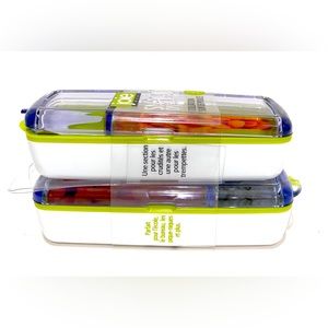 Joie Snack Container,  (Pack of 1 ), Assorted Colors of Green, Blue and red